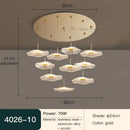 GobekUsa Lotus Leaf Tea Art Spiral Staircase Chandelier - Chinese Style Pendant Light