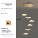 GobekUsa Lotus Leaf Tea Art Spiral Staircase Chandelier - Chinese Style Pendant Light