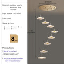 GobekUsa Lotus Leaf Tea Art Spiral Staircase Chandelier - Chinese Style Pendant Light
