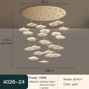 GobekUsa Lotus Leaf Tea Art Spiral Staircase Chandelier - Chinese Style Pendant Light