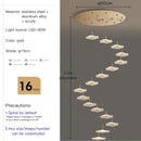 GobekUsa Lotus Leaf Tea Art Spiral Staircase Chandelier - Chinese Style Pendant Light