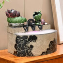 GobekUsa Lotus Leaf Water Feature: Feng Shui Fish Tank Circulation Wheel for Housewarming