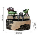 GobekUsa Lotus Leaf Water Feature: Feng Shui Fish Tank Circulation Wheel for Housewarming