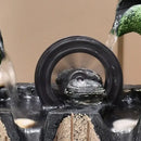 GobekUsa Lotus Leaf Water Feature: Feng Shui Fish Tank Circulation Wheel for Housewarming