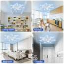 GobekUsa Lotus LED Chandelier for Living Dining Bedroom Kitchen Art Deco Ceiling Light