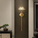 GobekUsa Lotus LED Crystal Wall Lamp: Chinese Style Bedroom & Living Room Decor