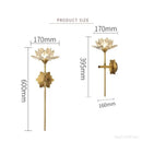 GobekUsa Lotus LED Crystal Wall Lamp: Chinese Style Bedroom & Living Room Decor