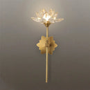 GobekUsa Lotus LED Crystal Wall Lamp: Chinese Style Bedroom & Living Room Decor