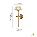 GobekUsa Lotus LED Crystal Wall Lamp: Chinese Style Bedroom & Living Room Decor