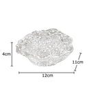 Modern clear glass lotus seedpod resin sculpture living room decor by Decorbites