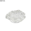 Modern clear glass lotus seedpod resin sculpture living room decor by Decorbites