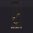 GobekUsa Lotus Staircase LED Chandelier - Multi-Head Copper Black Gold Hanging Lamp