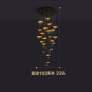 GobekUsa Lotus Staircase LED Chandelier - Multi-Head Copper Black Gold Hanging Lamp