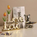 GobekUsa Love Bear 3D Ceramic Christmas Decoration Ornaments Festive Gift