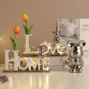 GobekUsa Love Bear 3D Ceramic Christmas Decoration Ornaments Festive Gift