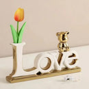 GobekUsa Love Bear 3D Ceramic Christmas Decoration Ornaments Festive Gift