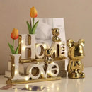 GobekUsa Love Bear 3D Ceramic Christmas Decoration Ornaments Festive Gift