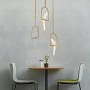 GobekUsa Love Bird Chandelier Lighting - White Gold Designer Lustre for Dining Room