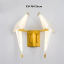 GobekUsa Love Bird Chandelier Lighting - White Gold Designer Lustre for Dining Room