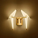 GobekUsa Love Bird LED Wall Sconce Iron Acryl Wall Light for Bedroom Corridor