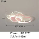 GobekUsa Love Ceiling Lamp: Modern Adjustable LED Chandelier for Boys & Girls Room