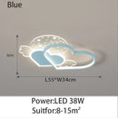 GobekUsa Love Ceiling Lamp: Modern Adjustable LED Chandelier for Boys & Girls Room