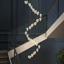 GobekUsa Love Chandelier: Luxury Crystal Gold Lighting for Staircase & Living Room