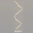 GobekUsa Love Chandelier: Luxury Crystal Gold Lighting for Staircase & Living Room