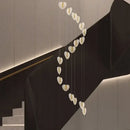 GobekUsa Love Chandelier: Luxury Crystal Gold Lighting for Staircase & Living Room