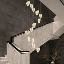 GobekUsa Love Chandelier: Luxury Crystal Gold Lighting for Staircase & Living Room
