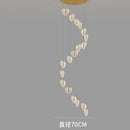 GobekUsa Love Chandelier: Luxury Crystal Gold Lighting for Staircase & Living Room