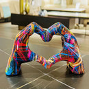 GobekUsa Love Gesture Sculptures - Heart Hand Pop Art Figurines