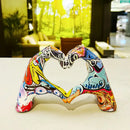 GobekUsa Love Gesture Sculptures - Heart Hand Pop Art Figurines