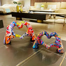 GobekUsa Love Gesture Sculptures - Heart Hand Pop Art Figurines