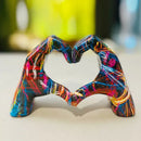 GobekUsa Love Gesture Sculptures - Heart Hand Pop Art Figurines