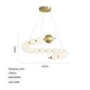 GobekUsa Love Gold Chrome Chandelier LED Suspension Lighting for Dinning Room