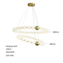 GobekUsa Love Gold Chrome Chandelier LED Suspension Lighting for Dinning Room