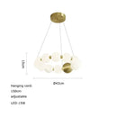GobekUsa Love Gold Chrome Chandelier LED Suspension Lighting for Dinning Room