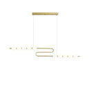 GobekUsa Love Gold Chrome Chandelier LED Suspension Lighting for Dinning Room