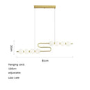 GobekUsa Love Gold Chrome Chandelier LED Suspension Lighting for Dinning Room