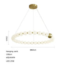 GobekUsa Love Gold Chrome Chandelier LED Suspension Lighting for Dinning Room