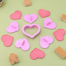 Pink silicone heart biscuit cutter set kitchen decorating tools by Decorbites