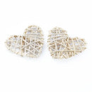 Natural woven fiber love heart decorations bedroom wedding decor by Decorbites