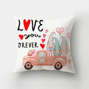 Valentine’s white love heart print pillow covers living room decor by Decorbites