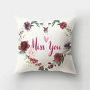 Valentine’s white love heart print pillow covers living room decor by Decorbites