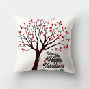 Valentine’s white love heart print pillow covers living room decor by Decorbites