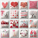 Valentine’s white love heart print pillow covers living room decor by Decorbites