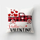 Valentine’s white love heart print pillow covers living room decor by Decorbites