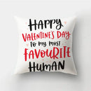 Valentine’s white love heart print pillow covers living room decor by Decorbites