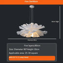 GobekUsa Love Me Not Chandelier: Simple White Flower Lamp for Bedroom or Kitchen